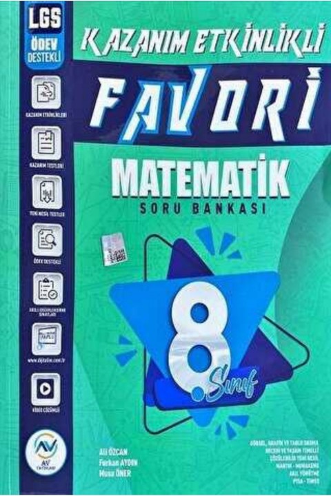 Av Akıllı Versiyon Yayınları 8. Sınıf LGS Matematik Favori Kazanım Etkinlikli Soru Bankası