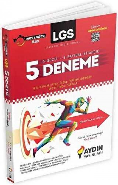 Aydın Yayınları 2023 8. Sınıf LGS Tüm Dersler 5 Deneme