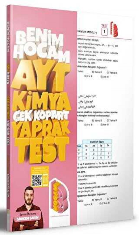 Benim Hocam Yayınları 2023 AYT Kimya Çek Kopar Yaprak Test