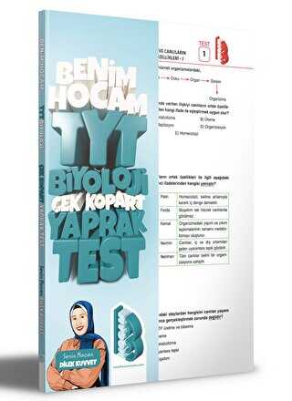 Benim Hocam Yayınları 2023 TYT Biyoloji Çek Kopar Yaprak Test