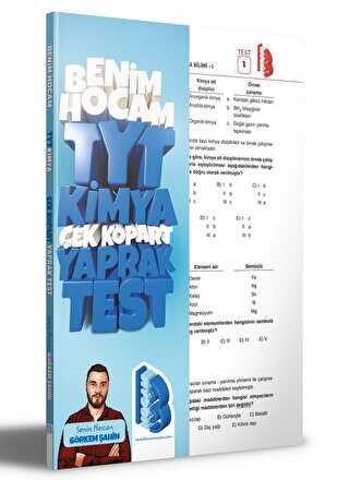 Benim Hocam Yayınları 2023 TYT Kimya Çek Kopar Yaprak Test