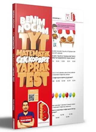 Benim Hocam Yayınları 2023 TYT Matematik Çek Kopar Yaprak Test