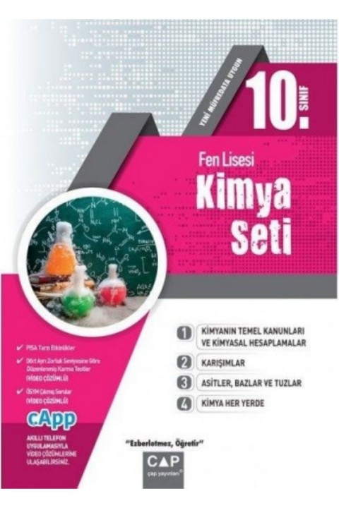 Çap Yayınları 10. Sınıf Fen Lisesi Kimya Seti - 2019