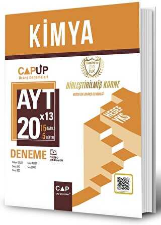 Çap Yayınları AYT Kimya 20 X 13 Up Deneme