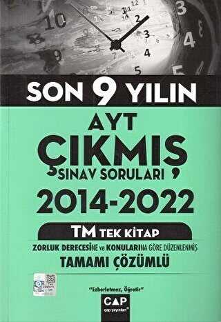 Çap Yayınları AYT TM Son 9 Yıl Tamamı Çözümlü Çıkmış Sorular