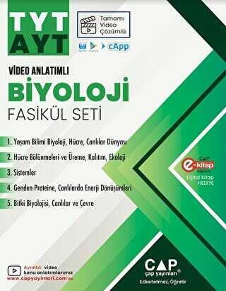 Çap Yayınları TYT AYT Biyoloji Video Anlatımlı Fasikül Seti