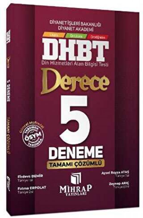 DHBT Derece 5 Deneme Çözümlü