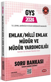 Data Yayınları 2024 GYS Çevre Şehircilik ve İklim Değişikliği Emlak ve Milli Emlak Müdür Yardımcılığı Soru Bankası