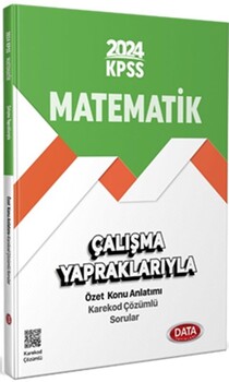 Data Yayınları 2024 KPSS Matematik Çalışma Yapraklarıyla Özet Konu Anlatımı ve Çözümlü Sorular