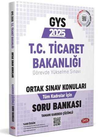 Data Yayınları GYS Ticaret Bakanlığı Tüm Kadrolar İçin Ortak Soru Bankası