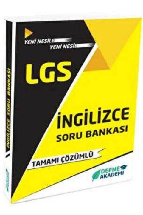 Defne Akademi Yayıncılık LGS İngilizce Soru Bankası Çözümlü Defne Akademi Yayınları