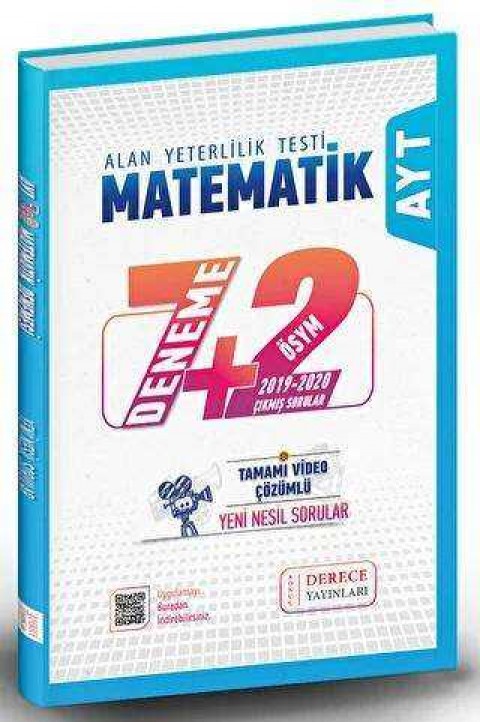 Derece Yayınları - Bayilik AYT Matematik 7+2 Deneme Video Çözümlü