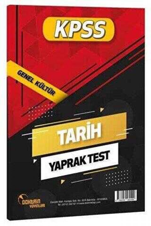 Doktrin Yayınları KPSS Tarih Yaprak Test