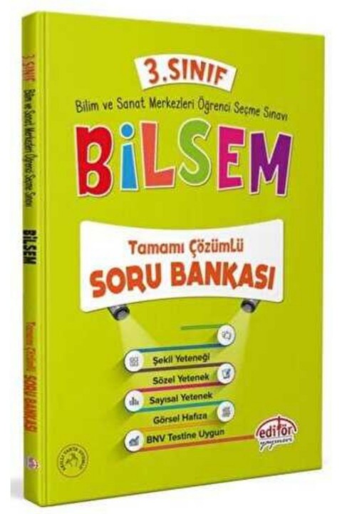 Editör Yayınevi 3. Sınıf Bilsem Çözümlü Soru Bankası