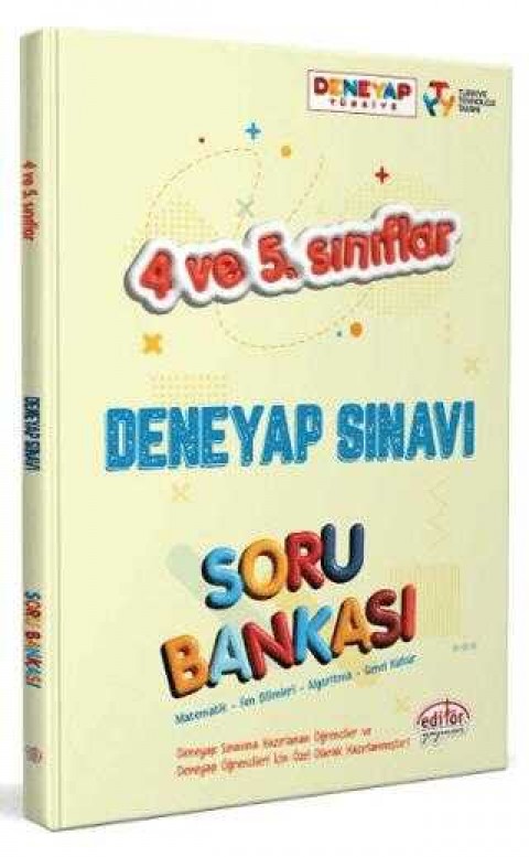 Editör Yayınevi 4-5. Sınıf Deneyap Soru Bankası
