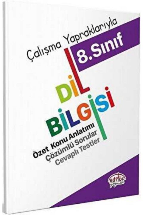 Editör Yayınevi Editör Yayınları 8. Sınıf Dil Bilgisi Özet Konu Anlatımı