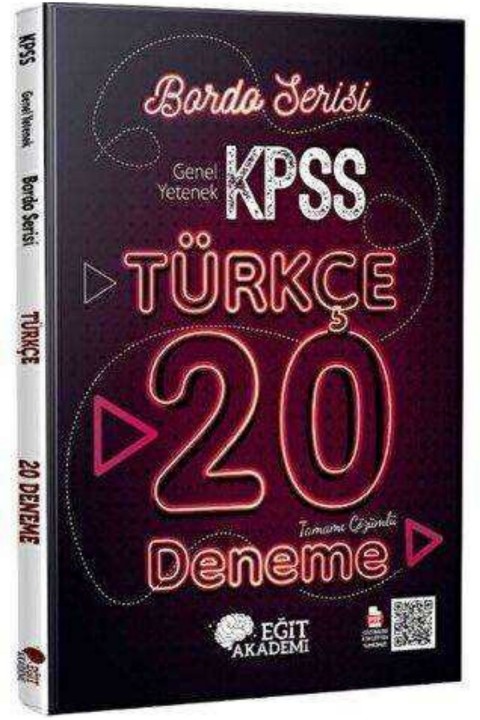Eğit Akademi 2023 KPSS Türkçe Tamamı Çözümlü 20 Bordo Deneme Sınavı