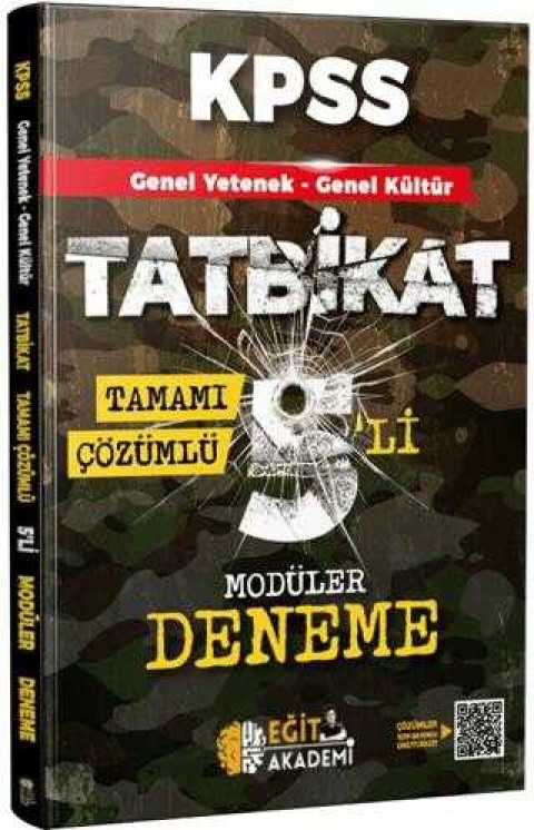 Eğit Akademi KPSS Genel Yetenek Genel Kültür Tatbikat Tamamı Çözümlü 5`li Modüler Deneme