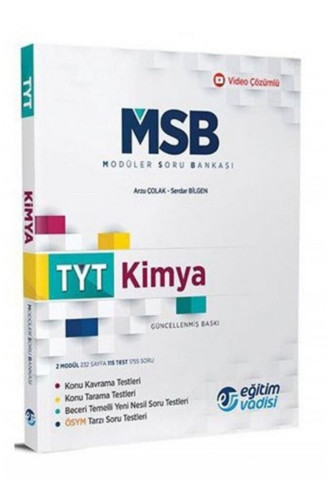 Eğitim Vadisi Yayınları TYT Kimya Modüler Soru Bankası
