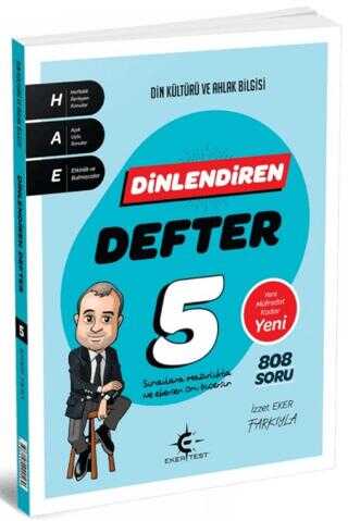 Eker Test Yayınları 5 Sınıf Din Kültürü ve Ahlak Bilgisi Dinlendiren Defter