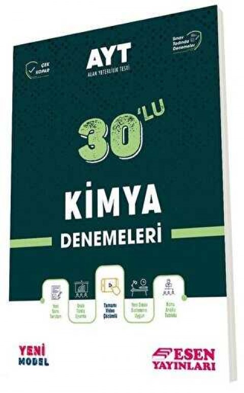 Esen Yayınları AYT Kimya 30 lu Deneme