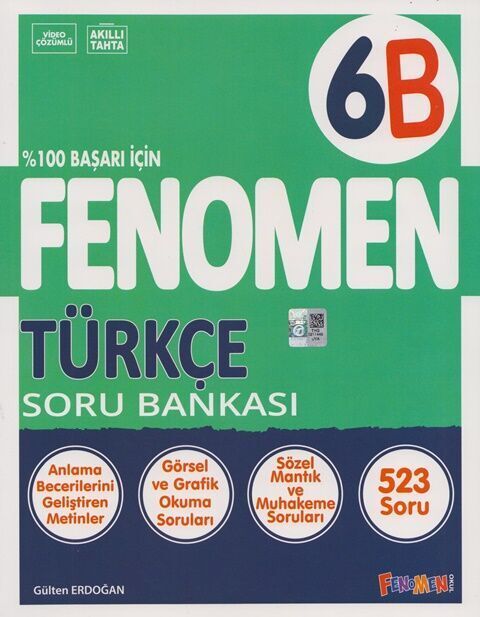 Fenomen  Yayıncılık 6. Sınıf Türkçe B Fenomen Soru Bankası