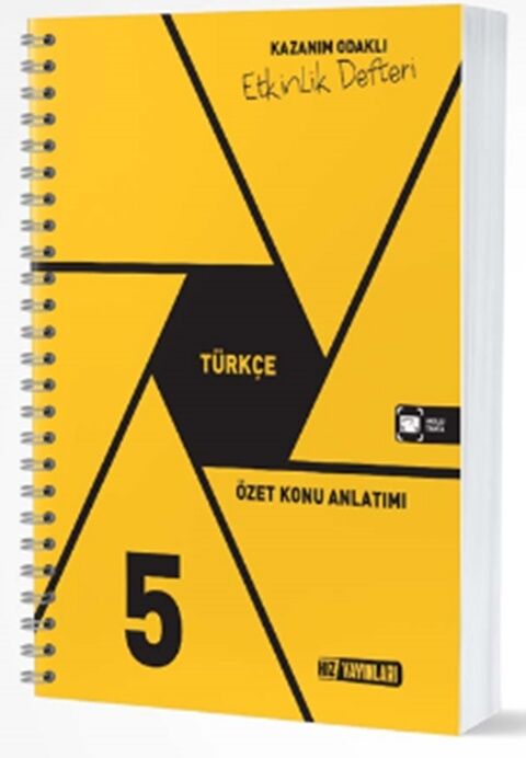 Hız Yayınları 5. Sınıf Türkçe Kazanım Odaklı Etkinlik Defteri