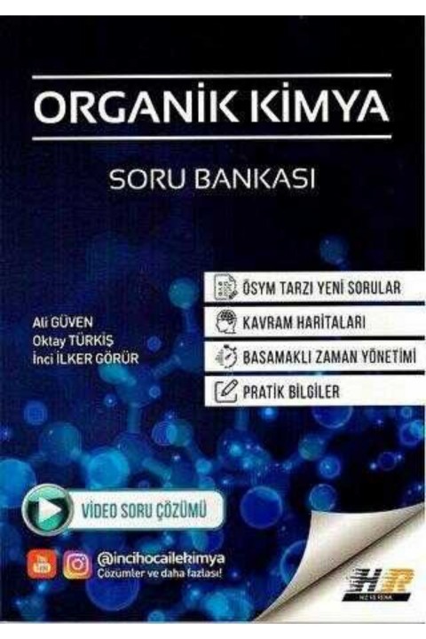 Hız ve Renk Yayınları YKS AYT Organik Kimya Soru Bankası Video Çözümlü