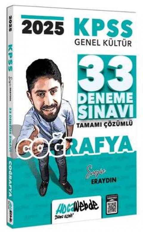 HocaWebde Yayınları 2024 KPSS GK Coğrafya Tamamı Çözümlü 33 Deneme Sınavı