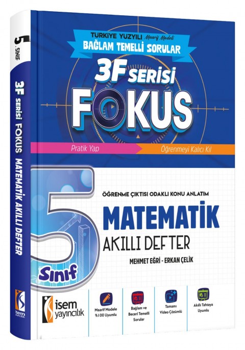 İSEM YAY. 5.SINIF FOKUS MATEMATİK AKILLI DEFTER