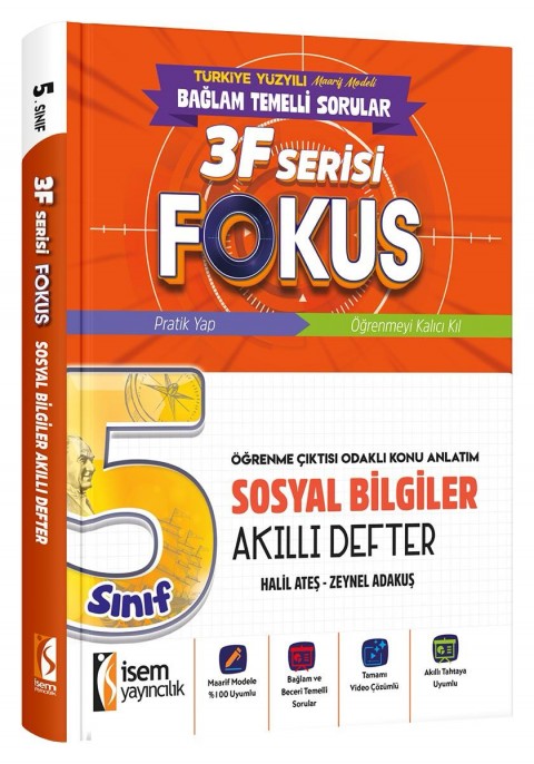 İSEM YAY. 5.SINIF FOKUS SOSYAL BİLGİLER AKILLI DEFTER