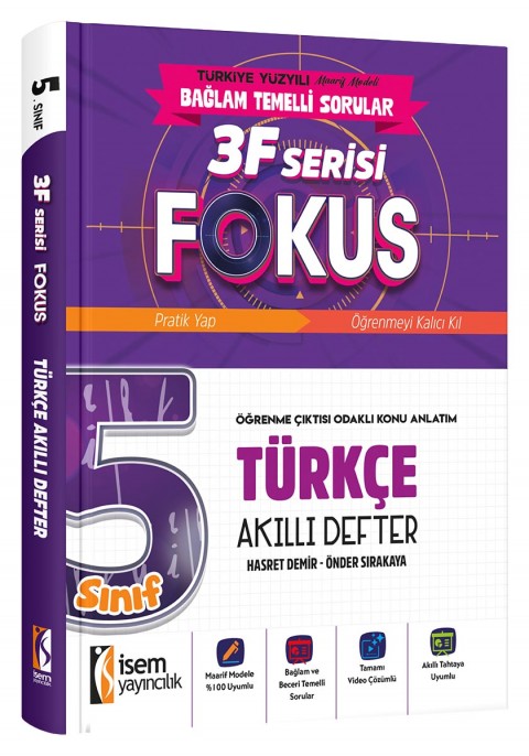 İSEM YAY. 5.SINIF FOKUS TÜRKÇE AKILLI DEFTER