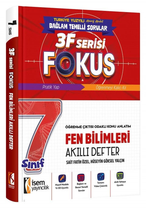 İSEM YAY. 7.SINIF FOKUS FEN BİLİMLERİ AKILLI DEFTER