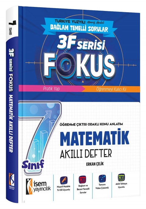 İSEM YAY. 7.SINIF FOKUS MATEMATİK AKILLI DEFTER