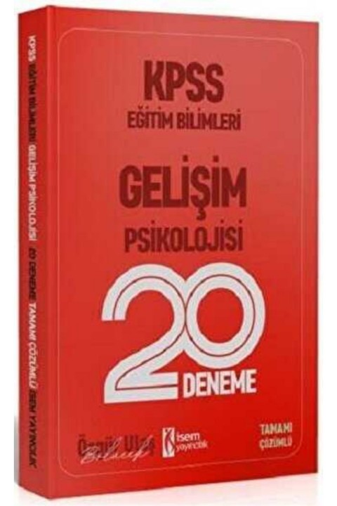 İSEM Yayıncılık 2020 KPSS Eğitim Bilimleri Gelişim Psikolojisi 20 Deneme