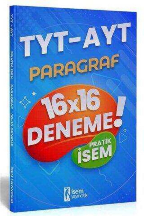 İSEM Yayıncılık 2021 TYT-AYT Pratik İsem Kazandıran Paragraf 16x16 Deneme