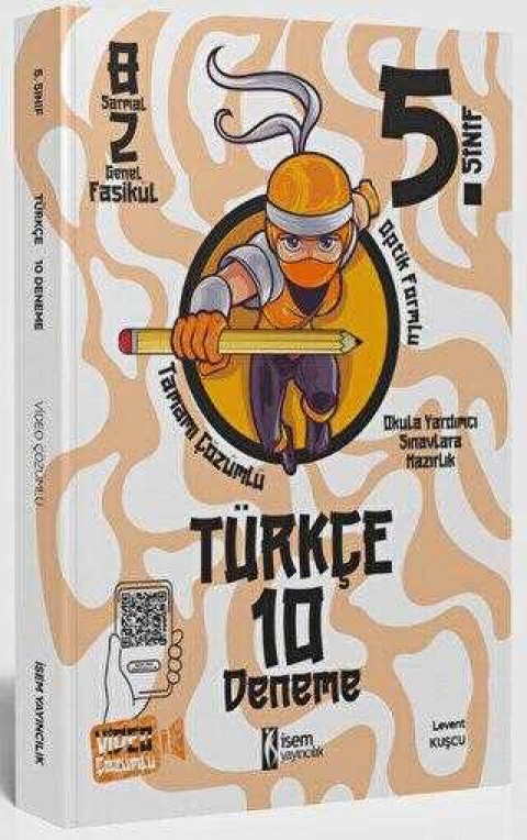 İSEM Yayıncılık 2023 İSEM 5. Sınıf Türkçe 10 Deneme
