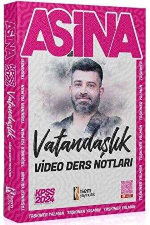 İSEM Yayıncılık 2024 Aşina KPSS Vatandaşlık Video Ders Notu