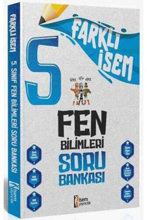 İSEM Yayıncılık 2024 Farklı İsem 5. Sınıf Fen Bilimleri Soru Bankası