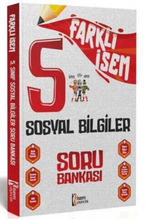 İSEM Yayıncılık 2024 Farklı İsem 5. Sınıf Sosyal Bilgiler Soru Bankası