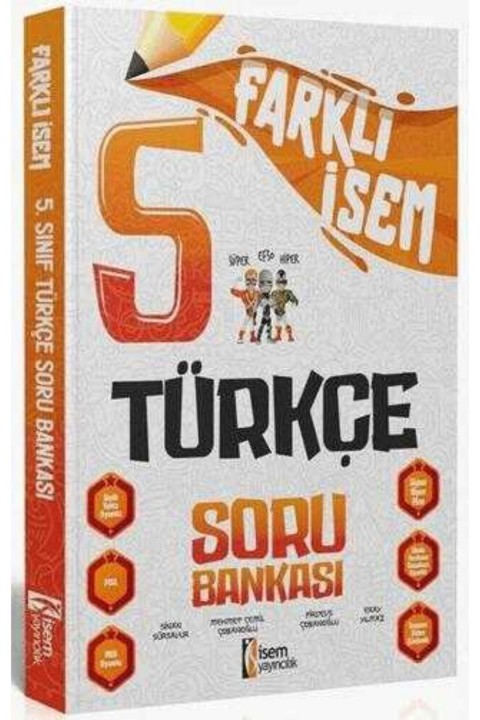İSEM Yayıncılık 2024 Farklı İsem 5. Sınıf Türkçe Soru Bankası