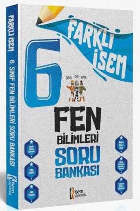 İSEM Yayıncılık 2024 Farklı İsem 6. Sınıf Fen Bilimleri Soru Bankası