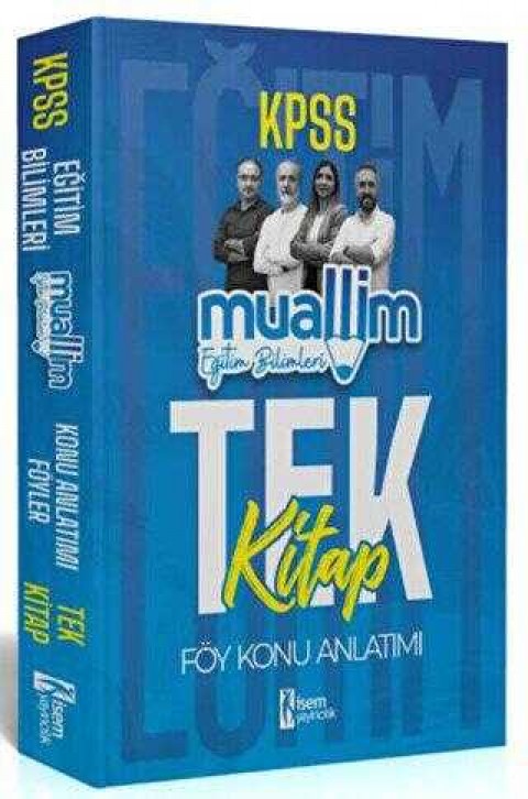 İSEM Yayıncılık 2024 KPSS Eğitim Bilimleri Muallim Konu Anlatımı Föy Tek Kitap