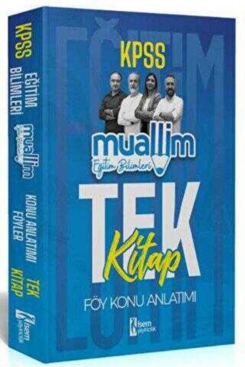 İSEM Yayıncılık 2024 KPSS Eğitim Bilimleri Muallim Konu Anlatımı Föy Tek Kitap