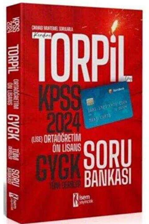 İSEM Yayıncılık 2024 KPSS Torpil Ortaöğretim - Ön Lisans Soru Bankası
