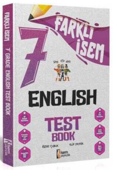 İSEM Yayıncılık 2025 Farklı İsem 7. Sınıf İngilizce Soru Bankası