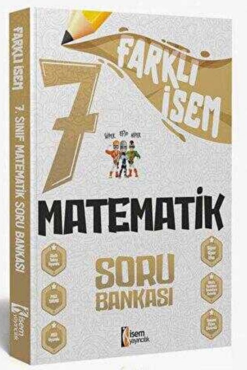 İSEM Yayıncılık 2025 Farklı İsem 7. Sınıf Matematik Soru Bankası