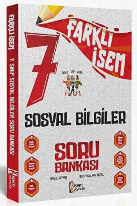 İSEM Yayıncılık 2025 Farklı İsem 7. Sınıf Sosyal Bilgiler Soru Bankası