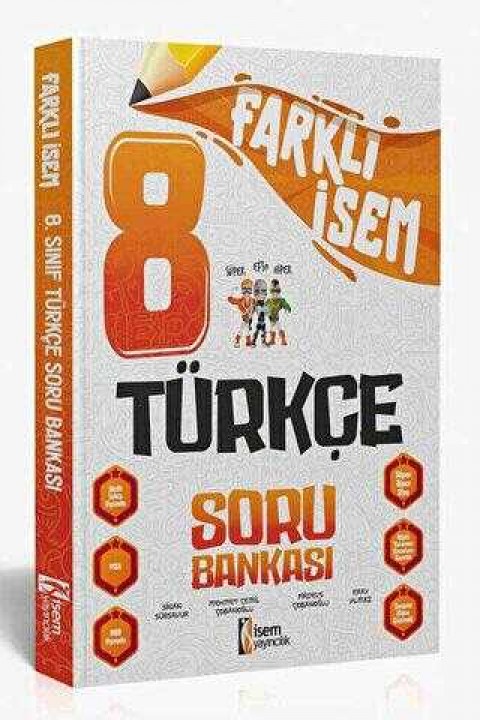 İSEM Yayıncılık 2025 Farklı İsem 8. Sınıf Türkçe Soru Bankası