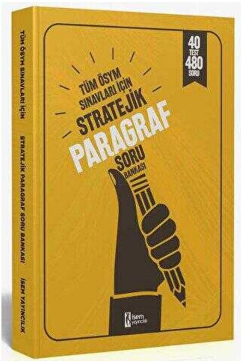 İSEM Yayıncılık 2025 Tüm ÖSYM Sınavları İçin Stratejik Paragraf Soru Bankası